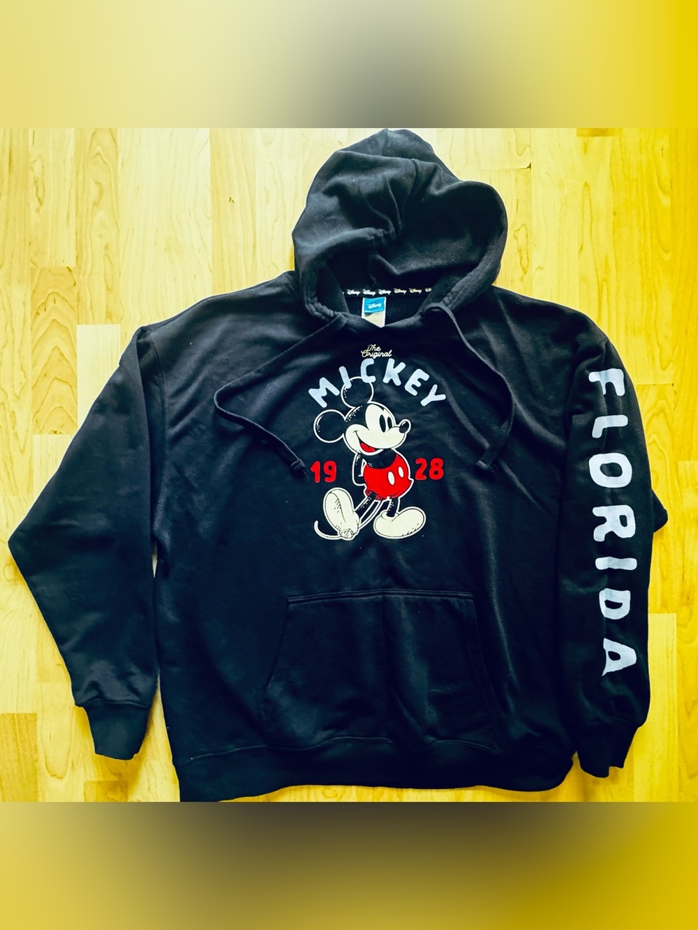 Disney Mickey Graphic Navy Hoodie - Florida Sleeve